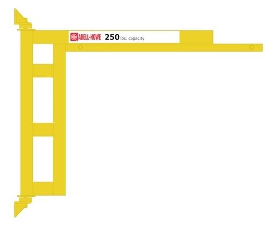 WALL BRACKETED - FULL CANTILEVER ENCLOSED TRACK JIB CRANE