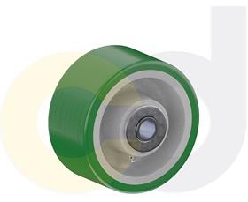 ZINC PLATED KINGPINLESS CASTERS- POLY ON CAST IRON WHEELS